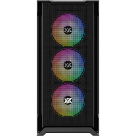 Obudowa Xyz PC Gear Airone 300-X Mesh Midi Tower (czarna | 1x USB-A | 1x USB-C | Szkło hartowane)