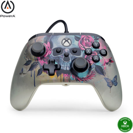 Powera Advantage plus przewodowy kontroler dla Xbox Series x|s - Bloom Gloom (srebrny, Xbox Series x|s, Xbox One, PC)