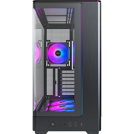Obudowa midi tower Montech king 45 pro (czarna | 2x USB-A | 1x USB-C | RGB | okienko)