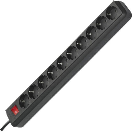 Listwa zasilająca Brennerstuhl eco-line 10x listwa zasilająca (czarna, 1159300010, na 10 wtyczek)