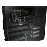 Bądź cicho! obudowa midi tower pure base 600 window (czarno-pomarańczowa | 2x USB-A | szkło hartowane)
