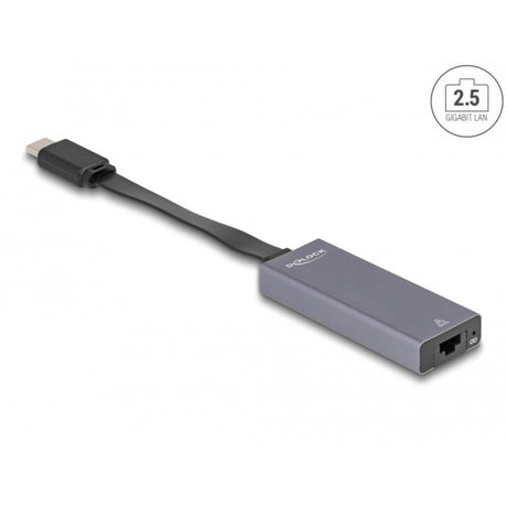 Delock Adapter sieciowy USB-C > 2.5 Gigabit LAN Slim (szary)
