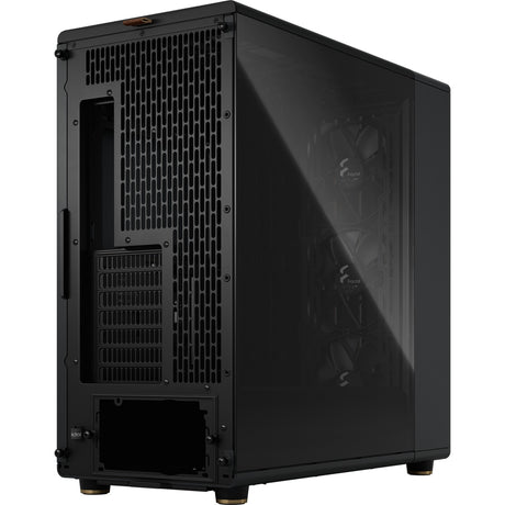 Obudowa Midi Tower o konstrukcji fraktalnej North XL (kolor czarnego drewna | 2x USB-A | 1x USB-C | szkło hartowane)