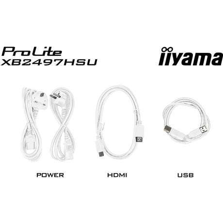 Monitor Iiyama prolite xb2497hsu-w1 23.8 (biały (matowy), 120 Hz, HDMI, Display Port, USB, audio)