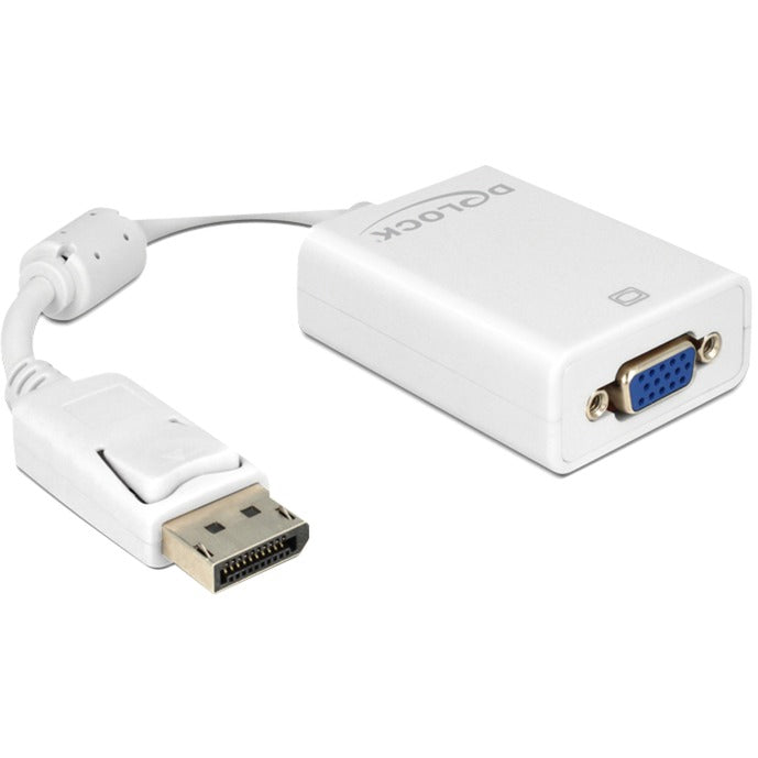 Delock adapter displayport 1.2 > VGA (biały, 0,22 m)