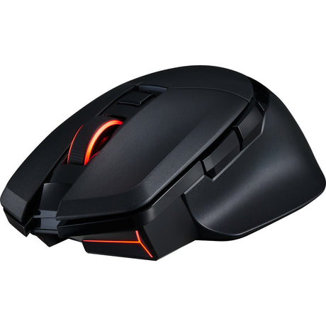 Bezprzewodowa mysz do gier Powercolor Alphyn Am10 (czarny czerwony, 100 - 26000 dpi, 8k, rgb, USB 2.4g Bluetooth 5.2)