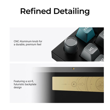 Keychron q13 ultra-m1 8k bezprzewodowa, niestandardowa klawiatura mechaniczna (czarna, układ amerykański (qwerty), jedwabny pom czerwony, 96%, rgb, hot swap, 8k, 2,4 ghz | bluetooth 5.2 | usb-c)