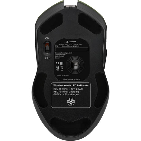Mysz do gier Sharkoon Skiller sgm30w (czarna, 600 - 6000 dpi, rgb, 2,4 GHz USB)