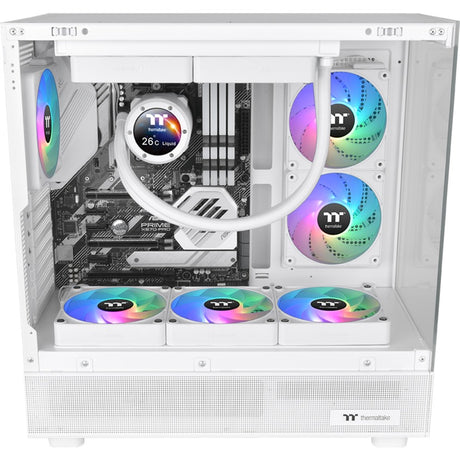 Thermaltake ct120 ex Reverse argb Sync wentylator chłodzący komputer śnieg (pakiet 3 wentylatorów) wentylatory do obudowy (białe, 3 sztuki, 120 x 120 x 25 mm, pwm)