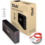 Ładowarka sieciowa Club 3D USB typu A i C, 5 portów o mocy do 111 W (czarna)