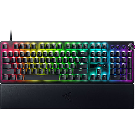 Mechaniczna klawiatura do gier Razer Huntsman V3 Pro RGB (czarna, układ amerykański (QWERTY), analogowa optyczna Gen 2, 100%, Double-Shot PBT)