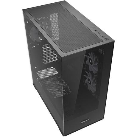 Obudowa midi tower Sharkoon sk6 argb (czarna | 2x usb-a | rgb | szkło hartowane)