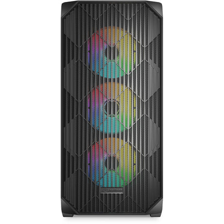 Obudowa midi tower Sharkoon ak3 rgb (czarna | 2x usb-a | 1x usb-c | rgb | szkło hartowane)
