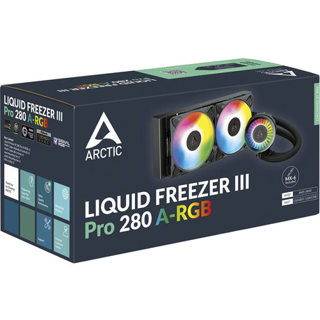 Chłodzenie wodne Arctic Liquid Freezer III Pro 280 A-RGB (czarne, 4-pinowe złącze wentylatora PWM)