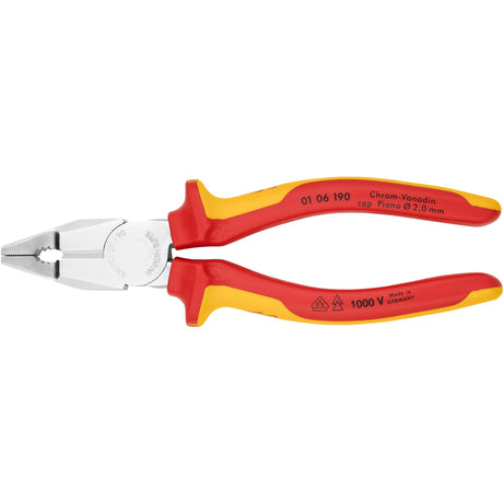 Szczypce uniwersalne Knipex 01 06 190 szczypce uniwersalne (czerwony żółty)