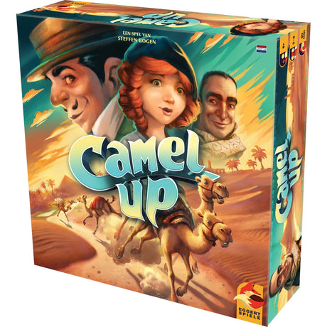 Asmodee Eggertspiele Camel Up - gra planszowa Wyścig wielbłądów - nowe wydanie z palmą 3D