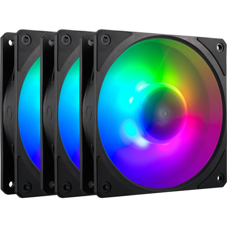 Cooler master mobius 120p argb 120x120x25 wentylatory obudowy (czarne, 3 sztuki, 120 x 120 x 25 mm, pwm)