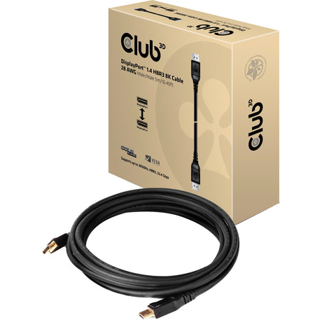 Kabel Club 3d displayport 1.4 hbr3 (czarny, 5 metrów, 8k 60 Hz)