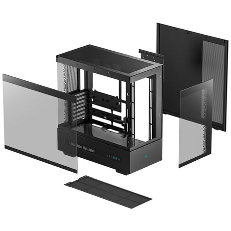 Obudowa cyfrowa midi tower Deepcool ch690 (czarna | 2x USB-A | 1x USB-C | szkło hartowane)