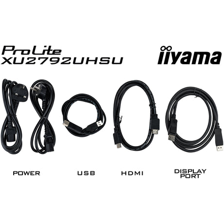 Monitor Iiyama prolite xu2792uhsu-b6 27 4k UHD (czarny, hdmi, display port, 3x usb-a, usb-b, usb-c)
