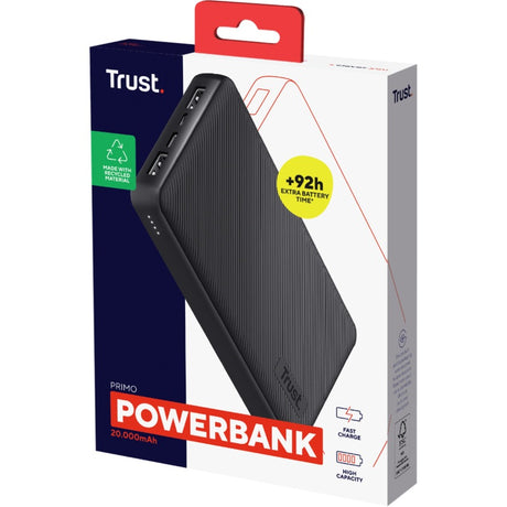Eco power bank Trust primo 20 000 mAh (czarny)