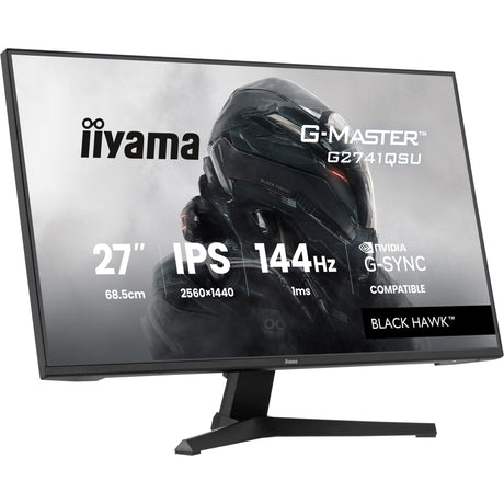 Monitor do gier Iiyama G-Master Black Hawk G2741QSU-B1 27 (czarny, HDMI, DisplayPort, 2x USB-A, USB-B, 144 Hz)