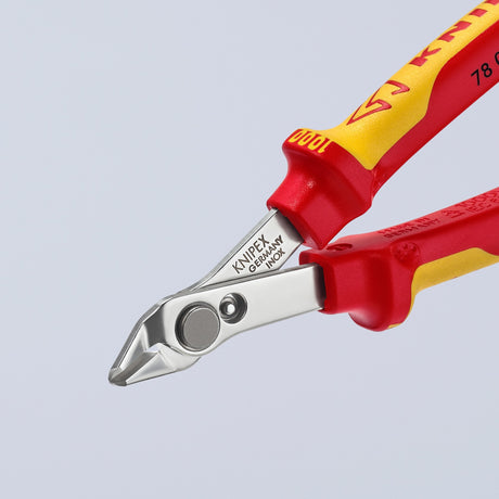 Szczypce dla elektroników Knipex Electronic Super Knips® VDE 78 06 125 (czerwony żółty)