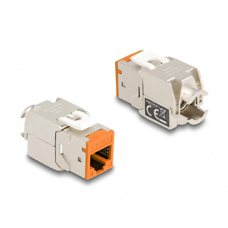 Delock moduł Keystone gniazdo rj45 do lsa cat 6a bez użycia narzędzi, 8 sztuk (wielokolorowe)