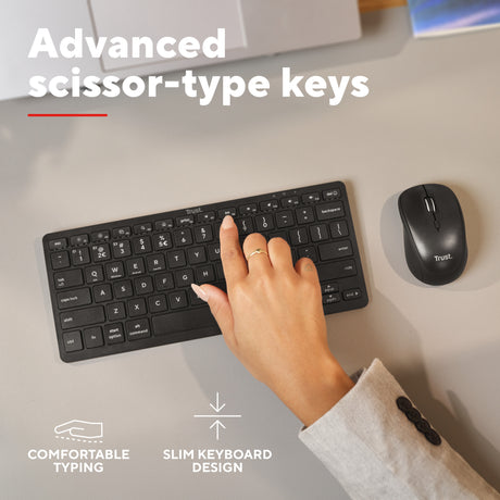 Zaufaj klawiaturze bluetooth nado ii (czarna, układ amerykański (qwerty), przełączniki nożycowe, 80% (tkl), bluetooth)