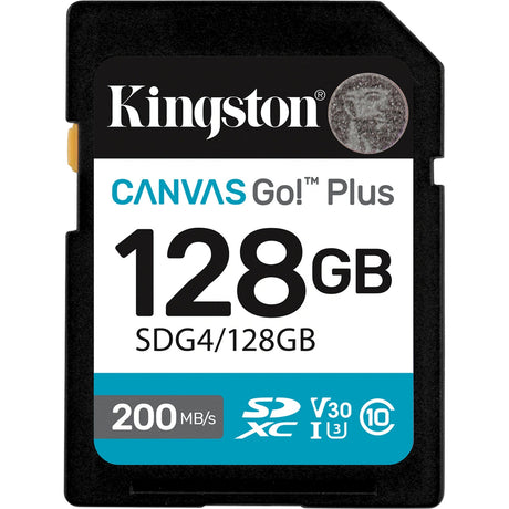Płótno Kingston gotowe! plus karta pamięci SDXC 128 GB (czarna, klasa 10, UHS-I U3, V30)