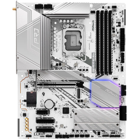 Płyta główna Asrock Z890 Pro RS WiFi White Socket 1851 (biała, RAID, 2,5 GB-LAN, Wi-Fi 6e, BT, dźwięk, ATX)