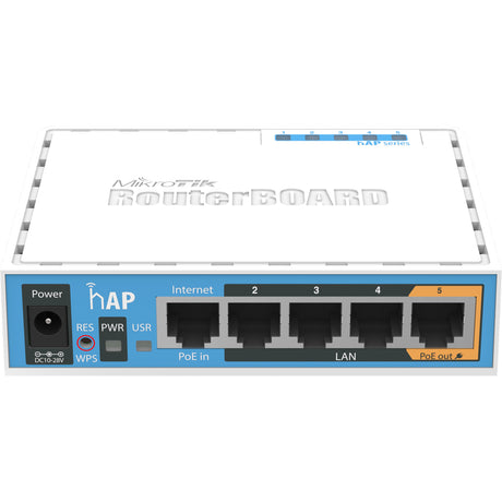 Mikrotik hap mały domowy punkt dostępowy (rb951ui-2nd) (biały, procesor Qualcomm qca9531, poe, wifi 4)