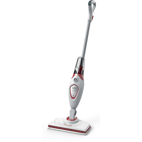 Mop parowy Black+decker bds1616r 1600 W z 2 ściereczkami parowymi (biały czerwony)
