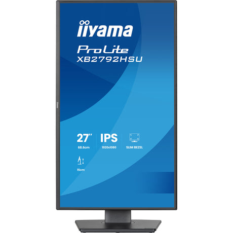 Monitor Iiyama prolite xb2792hsu-b1 27 (czarny (matowy), HDMI, display port, 2x USB-A, USB-B, 120 Hz)
