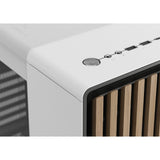 Obudowa Midi Tower o konstrukcji fraktalnej (biały kolor drewna | 2x USB-A | 1x USB-C | szkło hartowane)