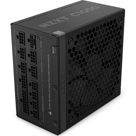 Modułowy zasilacz Nzxt c1000 atx 3.1 o mocy 1000 W (czarny, 1x 12v-2x6, 3x pcie)