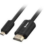 Kabel Sharkoon HDMI > micro HDMI 2.0 (czarny, 1 metr, 4k)