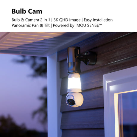 Kamera bezpieczeństwa Imou Bulb Cam 2k (biała, uniwersalna śruba e26 e27)