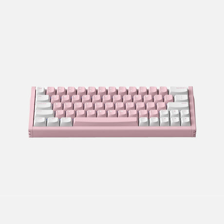 Iqunix ez63 różowy przełącznik magnetyczny do gier na klawiaturze (biały, układ amerykański (qwerty), gateron jade pro, 60%, rgb, klawisze pbt z podwójnym strzałem)