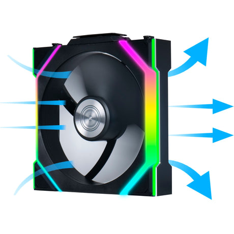 Bezprzewodowe wentylatory obudowy Lian Li Uni Fan SL120 RGB (czarne, 3 sztuki, 120 x 124,5 x 28 mm, PWM)
