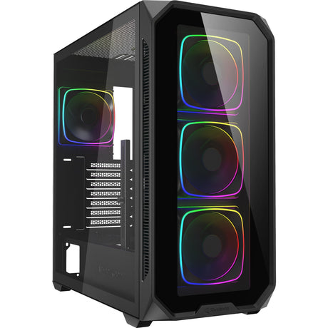 Obudowa midi tower Sharkoon ak5g rgb (czarna | 2x usb-a | 1x usb-c | rgb | szkło hartowane)
