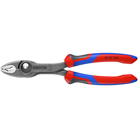 Szczypce Knipex z uchwytem przednim | długość 200 mm | polerowane wielokomponentowe osłony | czarny fosforanowany | 1 sztuka - 82 02 200 - 82 02 200
