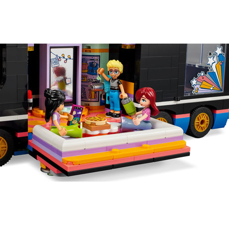 Lego friends — zabawka konstrukcyjna autobusu wycieczkowego z gwiazdami popu (42619)