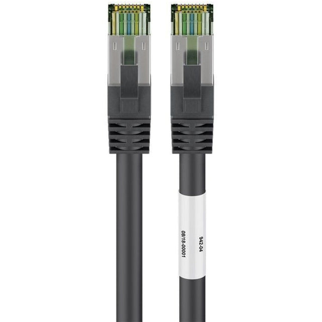 Kabel sieciowy Goobay kat. 8.1 s ftp (czarny, 0,5 metra)
