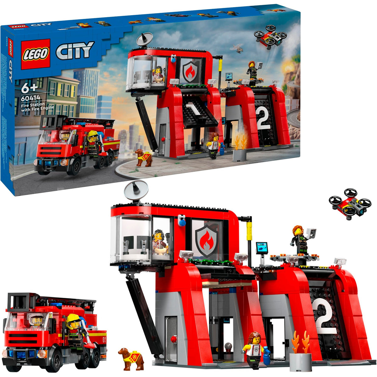 Lego City Remiza strażacka i wóz strażacki - 60414