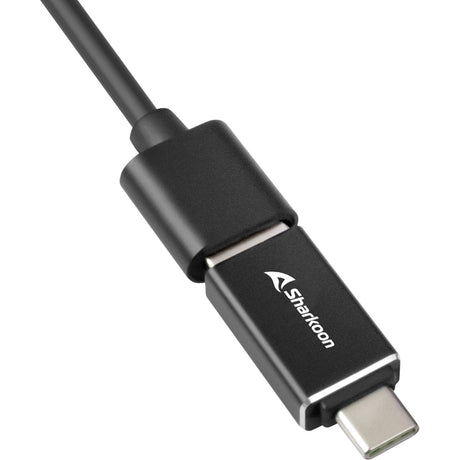 Sharkoon 3-portowy USB 3.2 gen 1 aluminiowy + stacja dokująca Gigabit LAN (czarna)