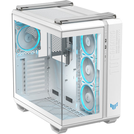 Obudowa midi tower Asus tuf gaming gt502 horyzoncie argb (biała | 3x usb-a | 1x usb-c | szkło hartowane)