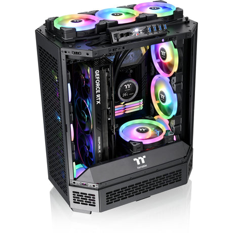 Thermaltake the tower 600 obudowa midi tower (czarna | 4x USB-A | 1x USB-C | szkło hartowane)
