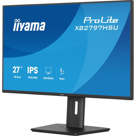 Monitor Iiyama prolite xb2797hsu-b1 27 (czarny, 120 Hz, HDMI, DisplayPort, USB-C, audio)