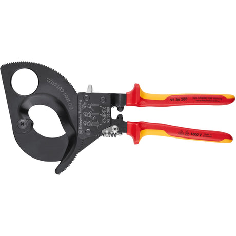 Obcinak do kabli Knipex z mechanizmem zapadkowym 9536280 szczypce do cięcia